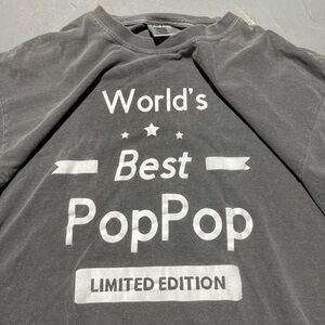 Comfort Colors Men's Grey and White T-shirt